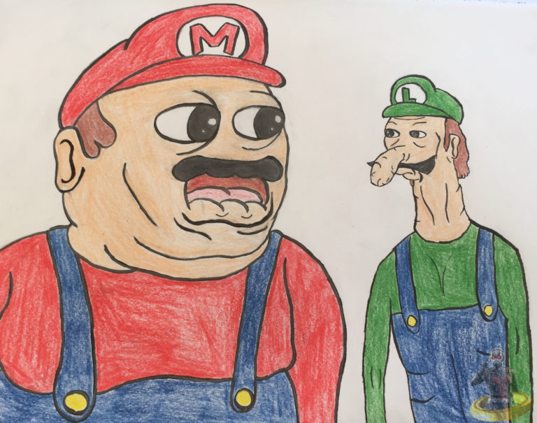 Illustration of the Mario Bros. by Antman3000.