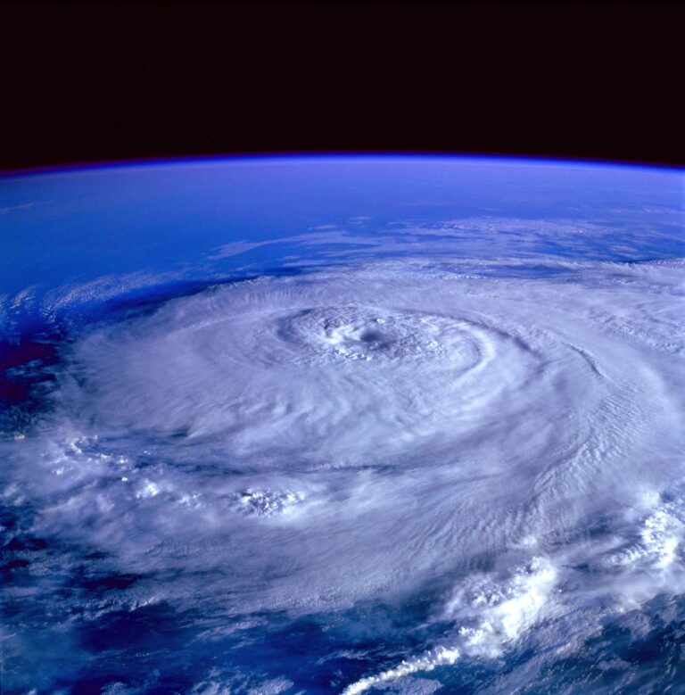 Eye of the storm image from outer space.